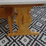 Table made entirely of solid pine, white top.