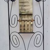 Entrance hall with black wrought iron mirror, renovated, 180 x 55 cm