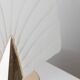 Vintage Murano glass table lamp – leaf-shaped shade with a gold metal base – Italy 1980s