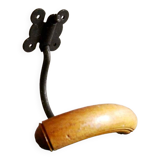 Metal and wood school hook