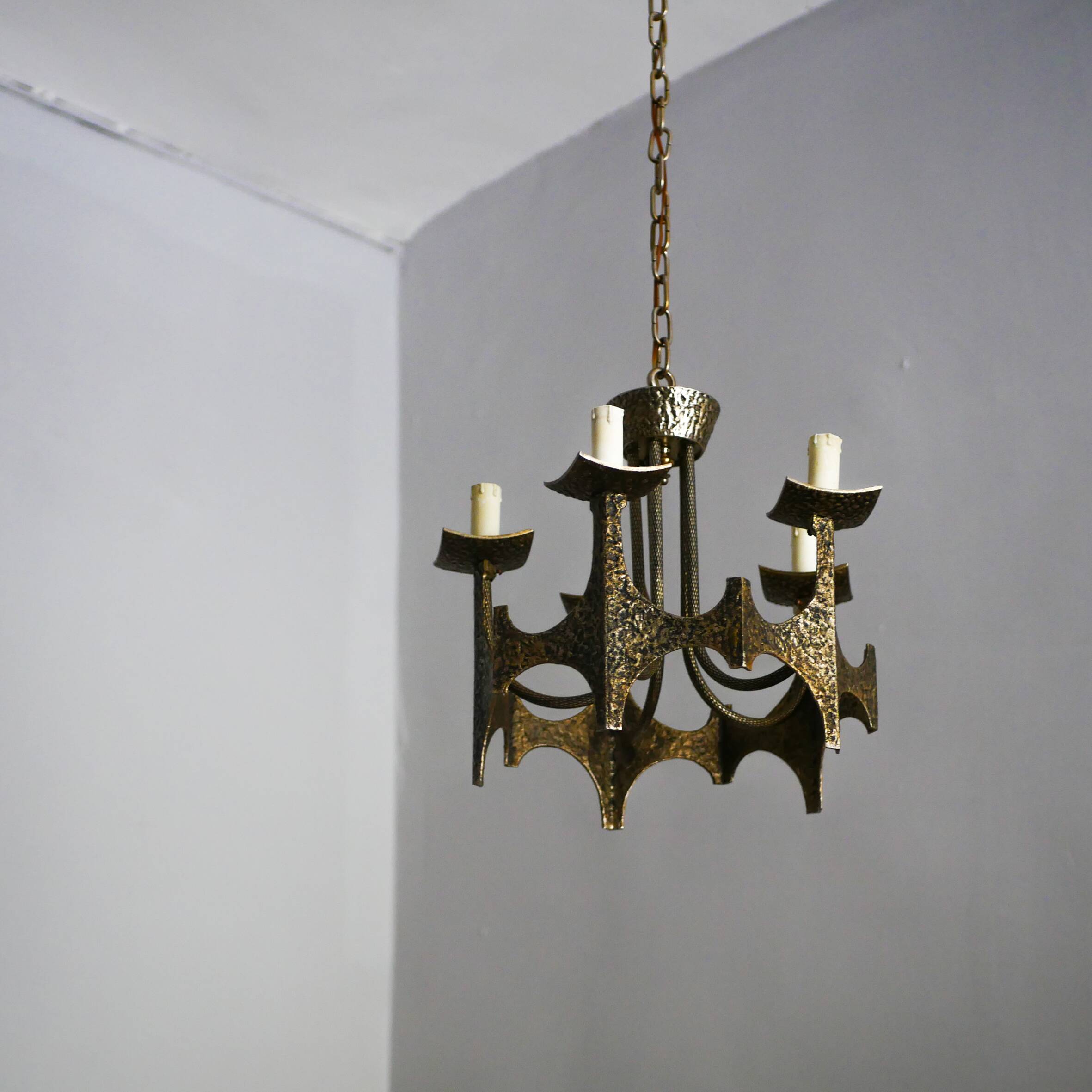 Plafonnier Brutalits de 1970 Production Italienne