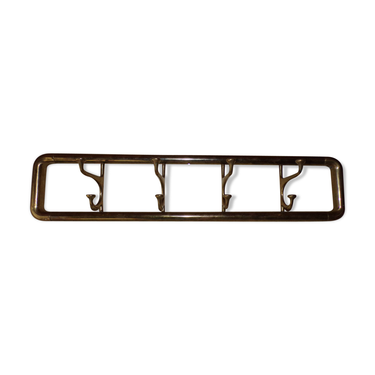 Brass wall coat holder
