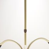 Italian 3 Armed Chandelier with Brass, 1960s