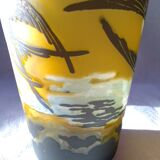 Multi-layered art nouveau glass vase