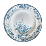 Set of 5 flat plates Longwy model azaleas Art Nouveau