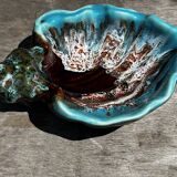 Pair of 60s-70s Vallauris Ceramic Empty Pockets in Shell Shape