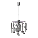 Vintage Sputnik lamp with 9 light points and 16 chrome globes