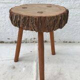 Raw wood stool