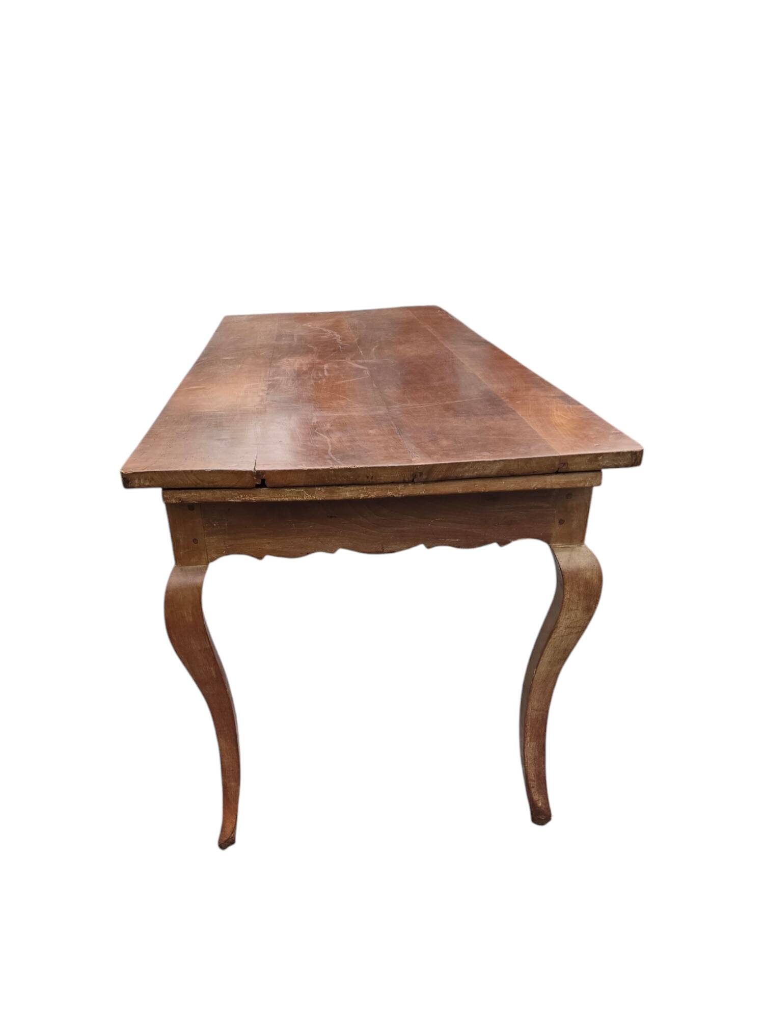 19th century solid cherry wood farmhouse table