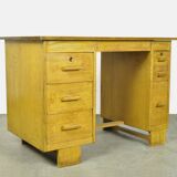 Small vintage oak writing desk, handmade in the 1930s in the Netherlands