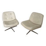 Fauteuils pivotants blancs