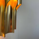 Vintage bent karlby "pan" wall lamp, brass, lyfa denmark 1960