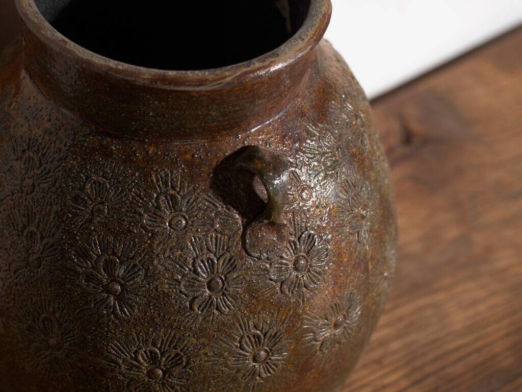 Ancient Chinese glazed stoneware vase – China, circa 1900