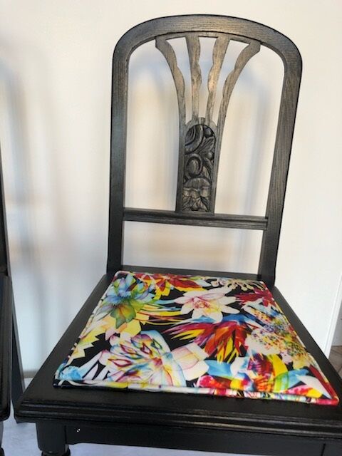 Art deco chairs jean paul gaultier fabric