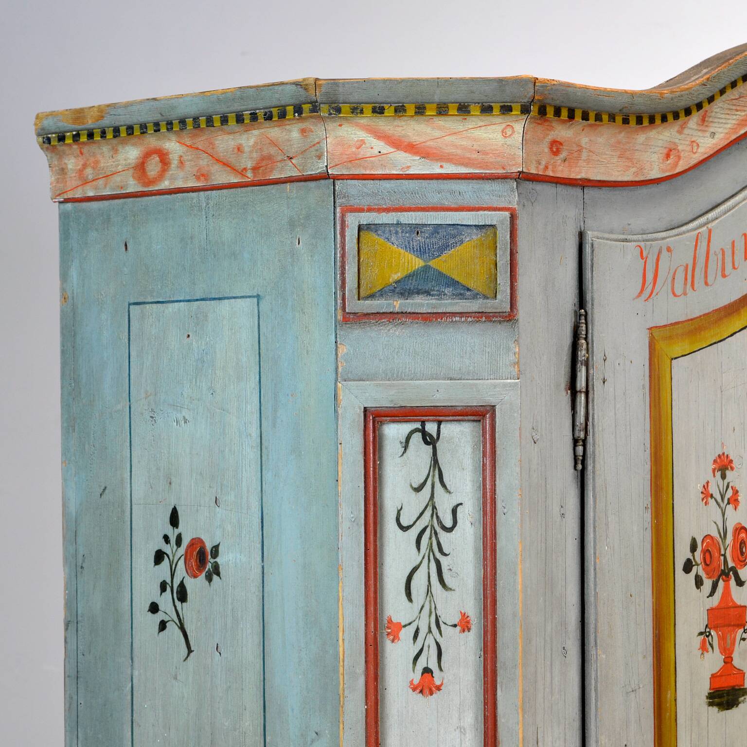 Antique German Hand Painted Cabinet, Anno 1844