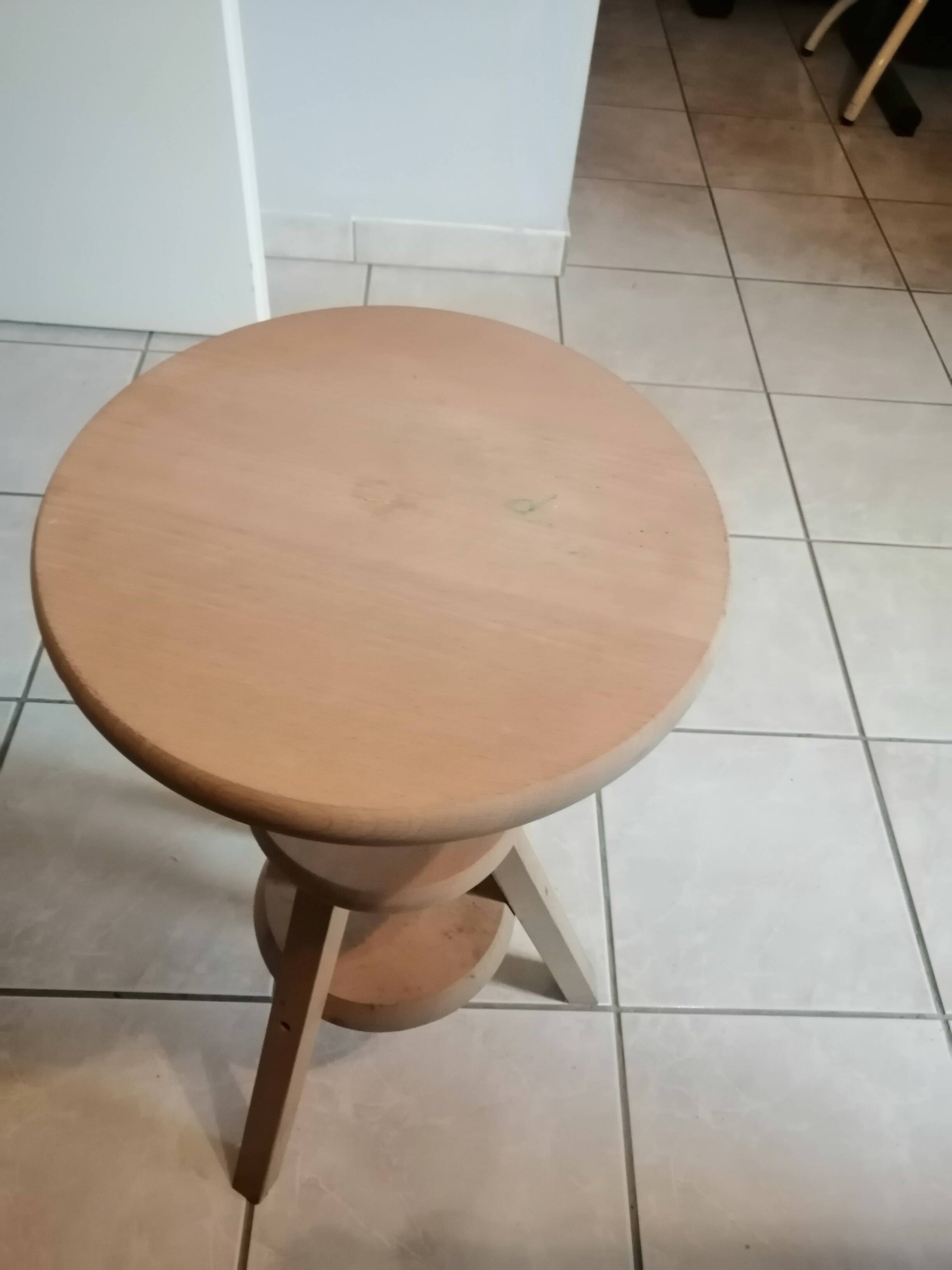 Raw wood furniture stool