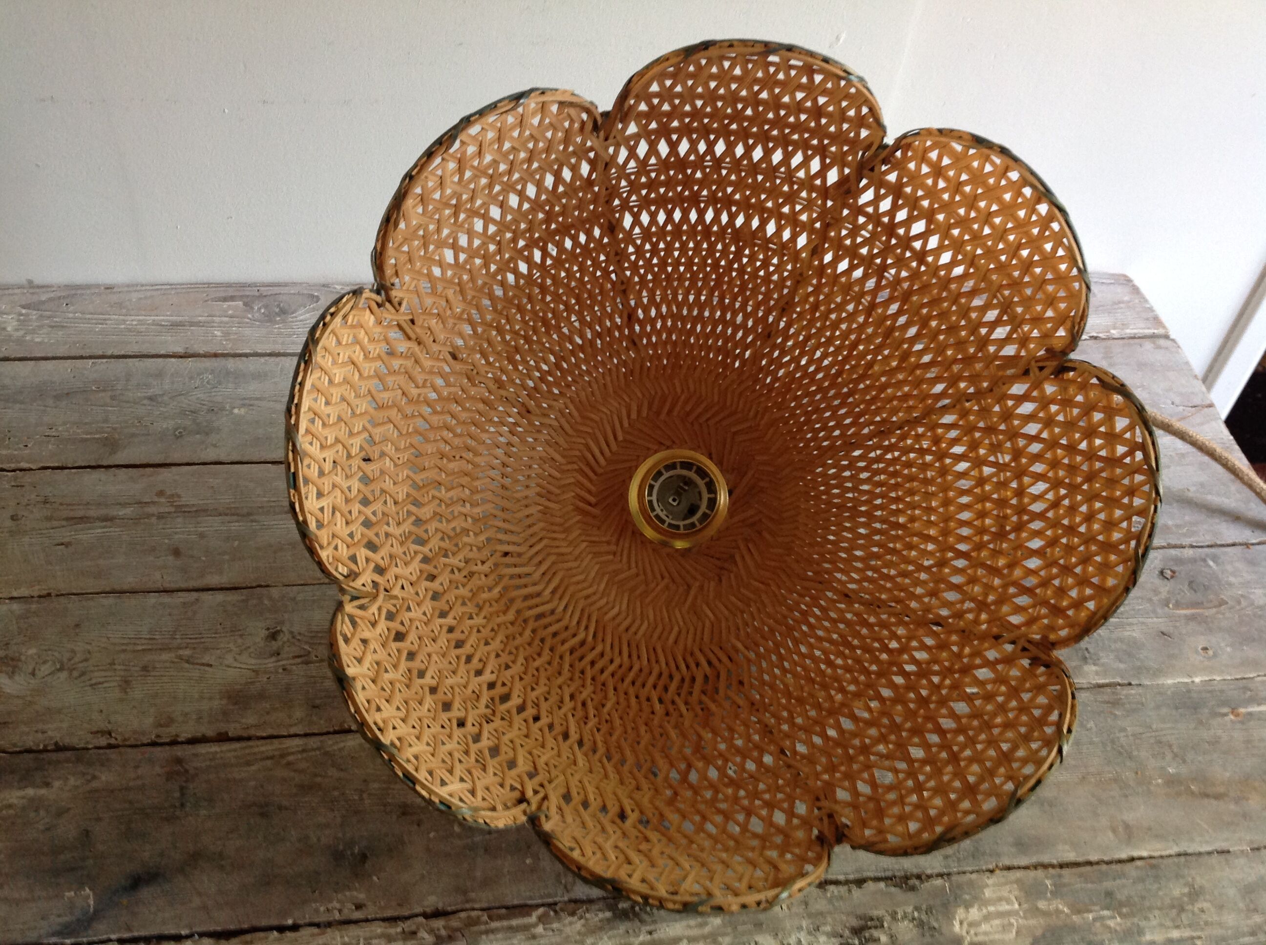 Rattan flower hanging