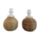 Pair of rope and ceramic lamps from the 80s