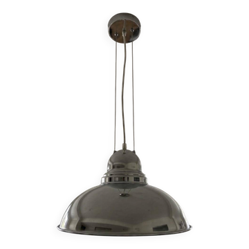 Chrome Metal Suspension Ceiling Light SEYLUMIERE Igor Vintage Industrial