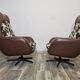 Mid century swivel armchairs