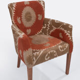Suzani chair traditional bergere