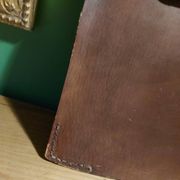 Vintage leather mirror