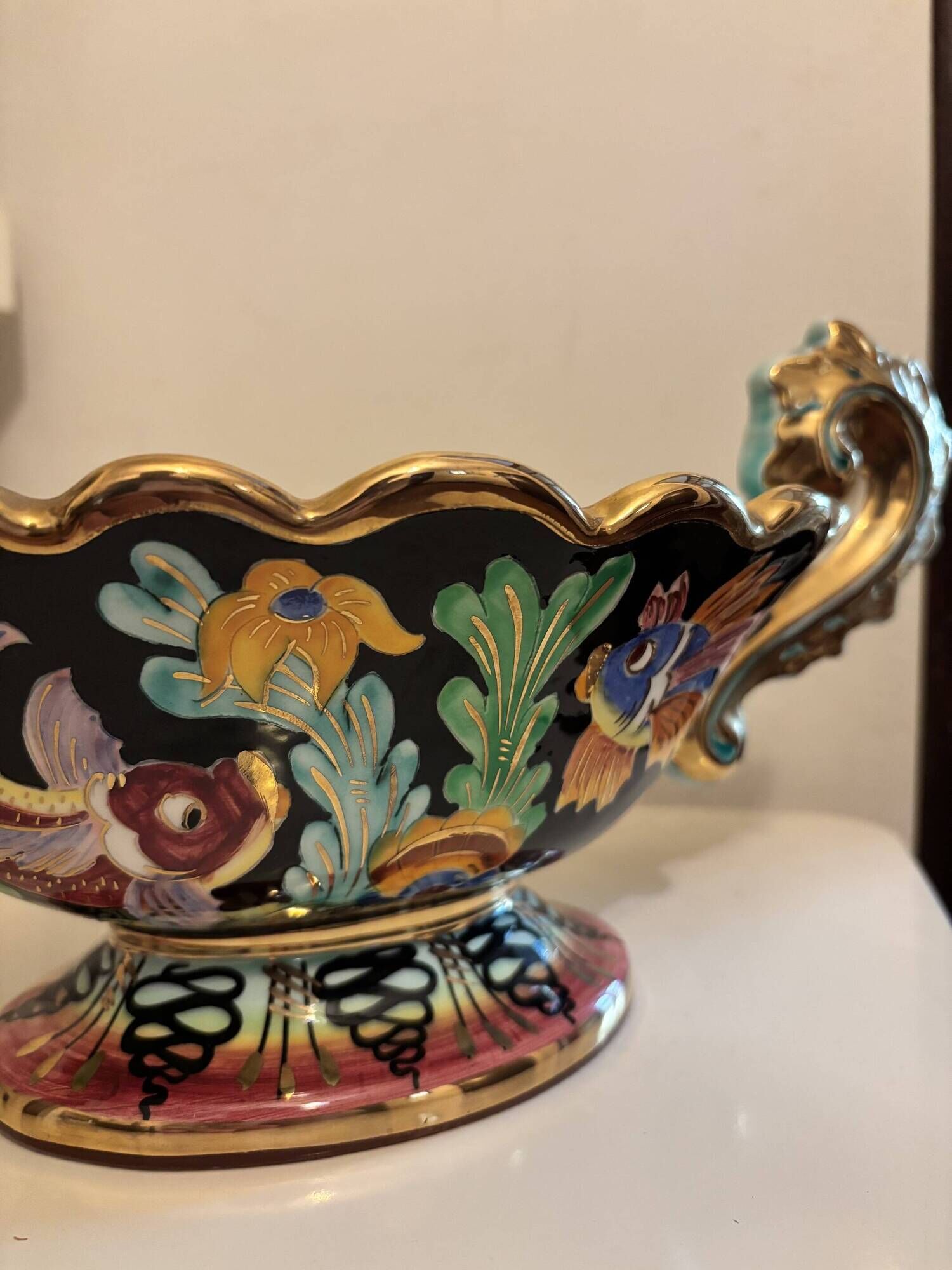 Large vintage ceramic bowl / centrepiece - Cerdazur Monaco