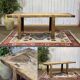 Console - raw oak carpenter's table from the 1930s