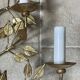 Pair of golden foliage wall lights circa 1960