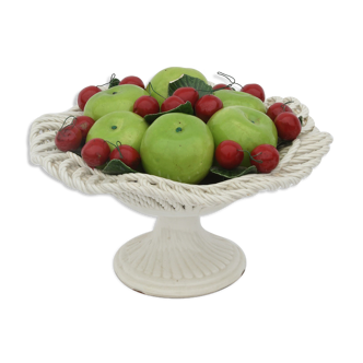 Coupe de fruits en faience