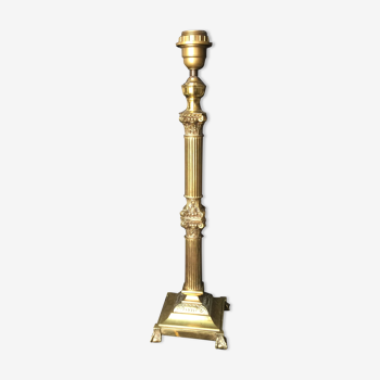 Bronze lamp foot fluted barrel with capitals