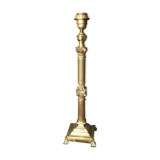 Bronze lamp foot fluted barrel with capitals