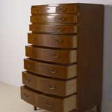 Large Nutwood Chest of Drawers by Ole Wanscher, 1940's