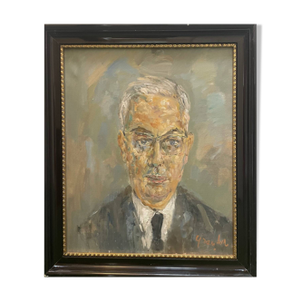 Painting portrait of a man