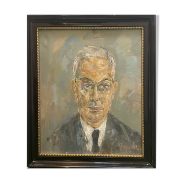 Painting portrait of a man