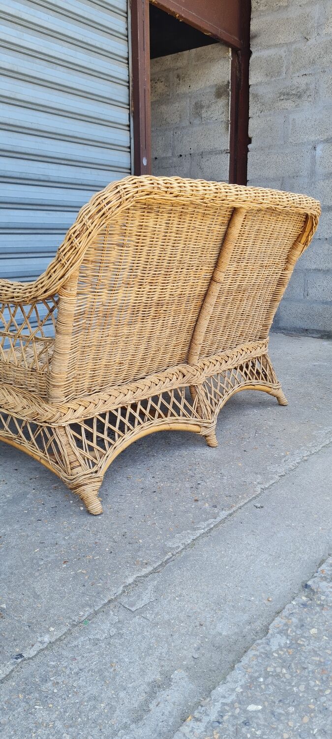 Rattan and wicker sofa 1960