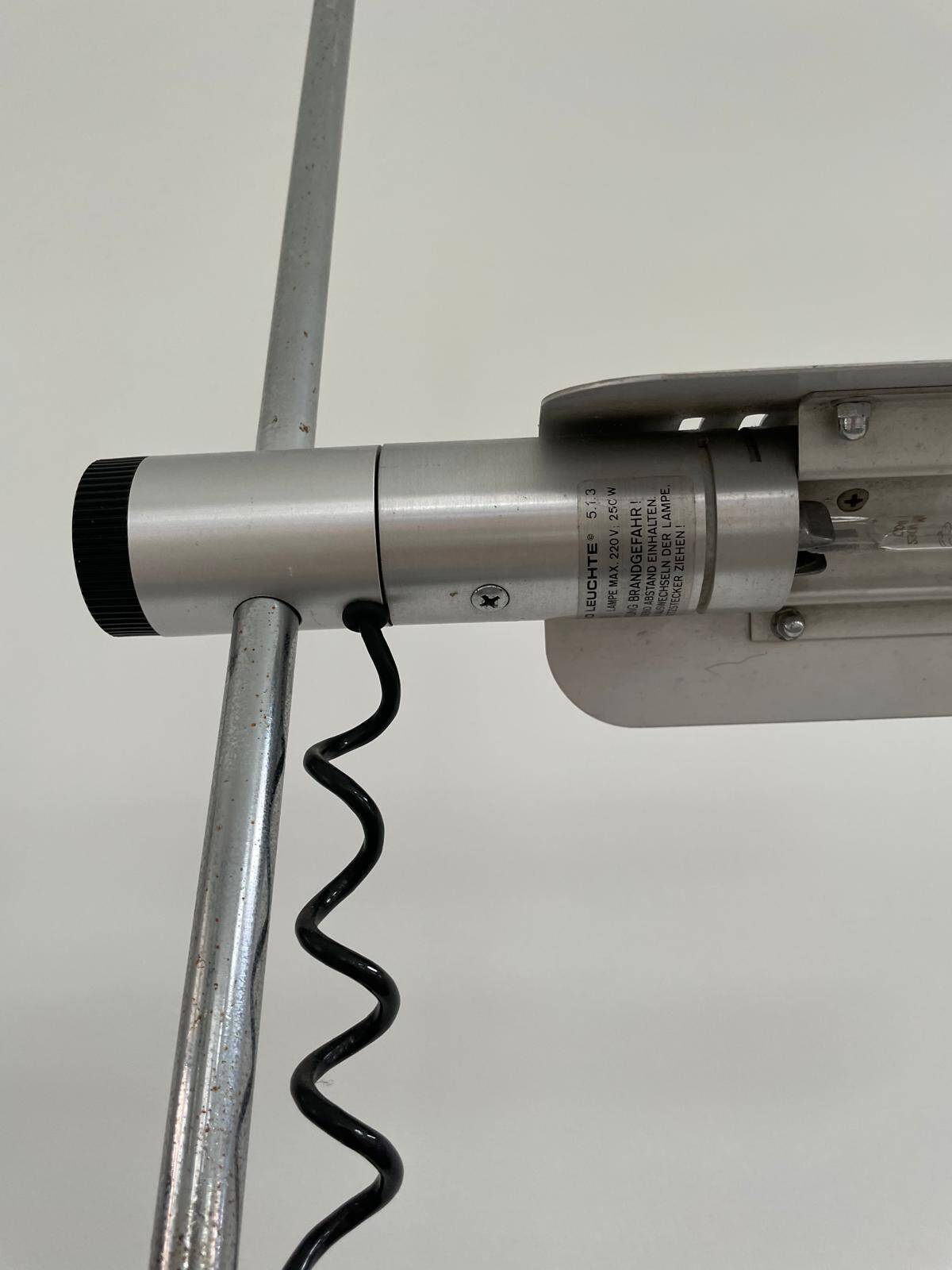 Floorlamp aluminium Rico and Annemarie Baltensweiler Halo 250