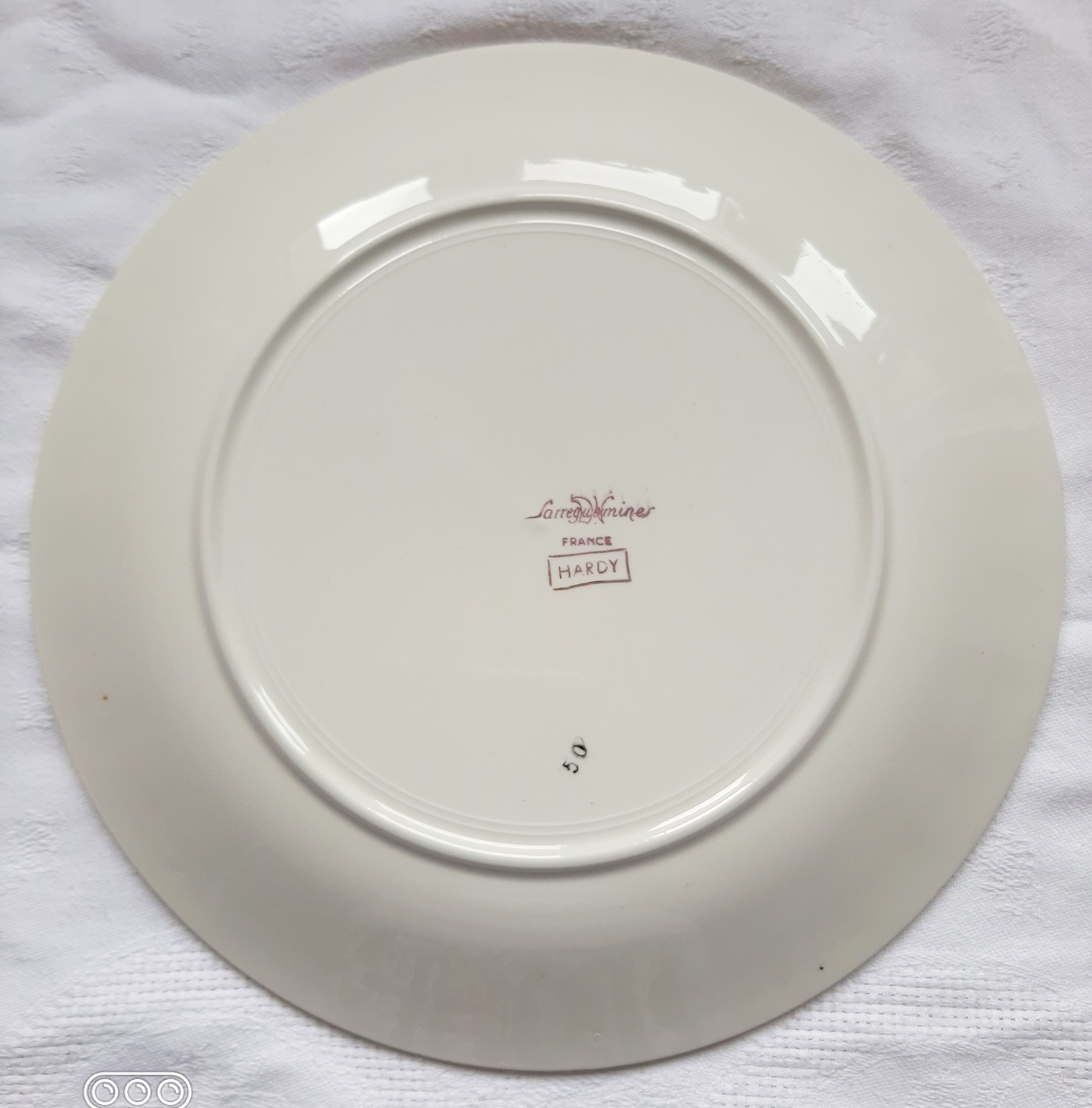 Flat plate(s) Hardy GM Sarreguemines Digoin Vitry