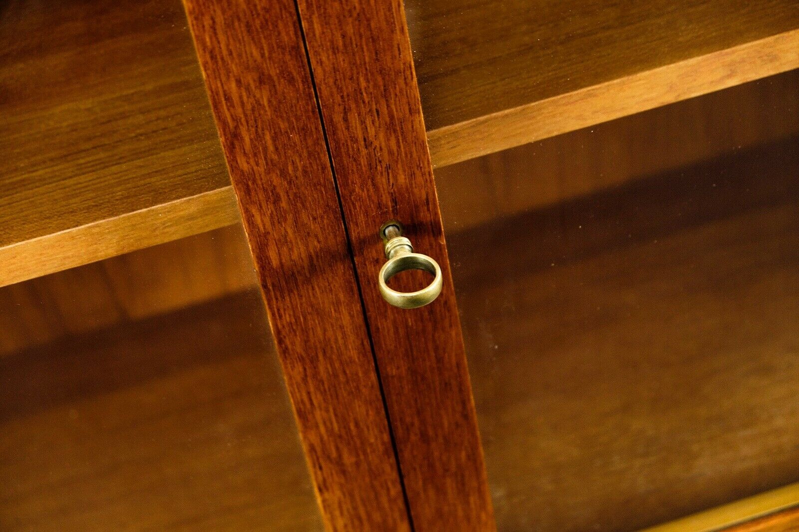 Vintage teak shopping shop window shelf 60s