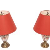 pair Satsuma Table Lamps Japan 1950s