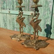 Bougeoirs anciens en bronze