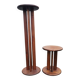 Set of 2 solid wood plant stands.