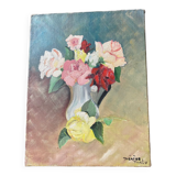 Oil on canvas signed Thérèse Thelu