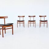 Inger Klingenberg dining chairs teak France & Son Denmark 1960