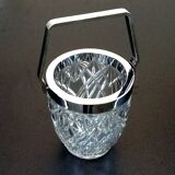 1970s Ice bucket Molded and chiseled glass