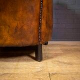 Vintage armchair cuir de mouton