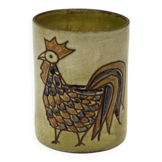 Stylised rooster pencil holder — Olivier Pettit — France, 1950s-1970s