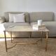 Brass and marble coffee table