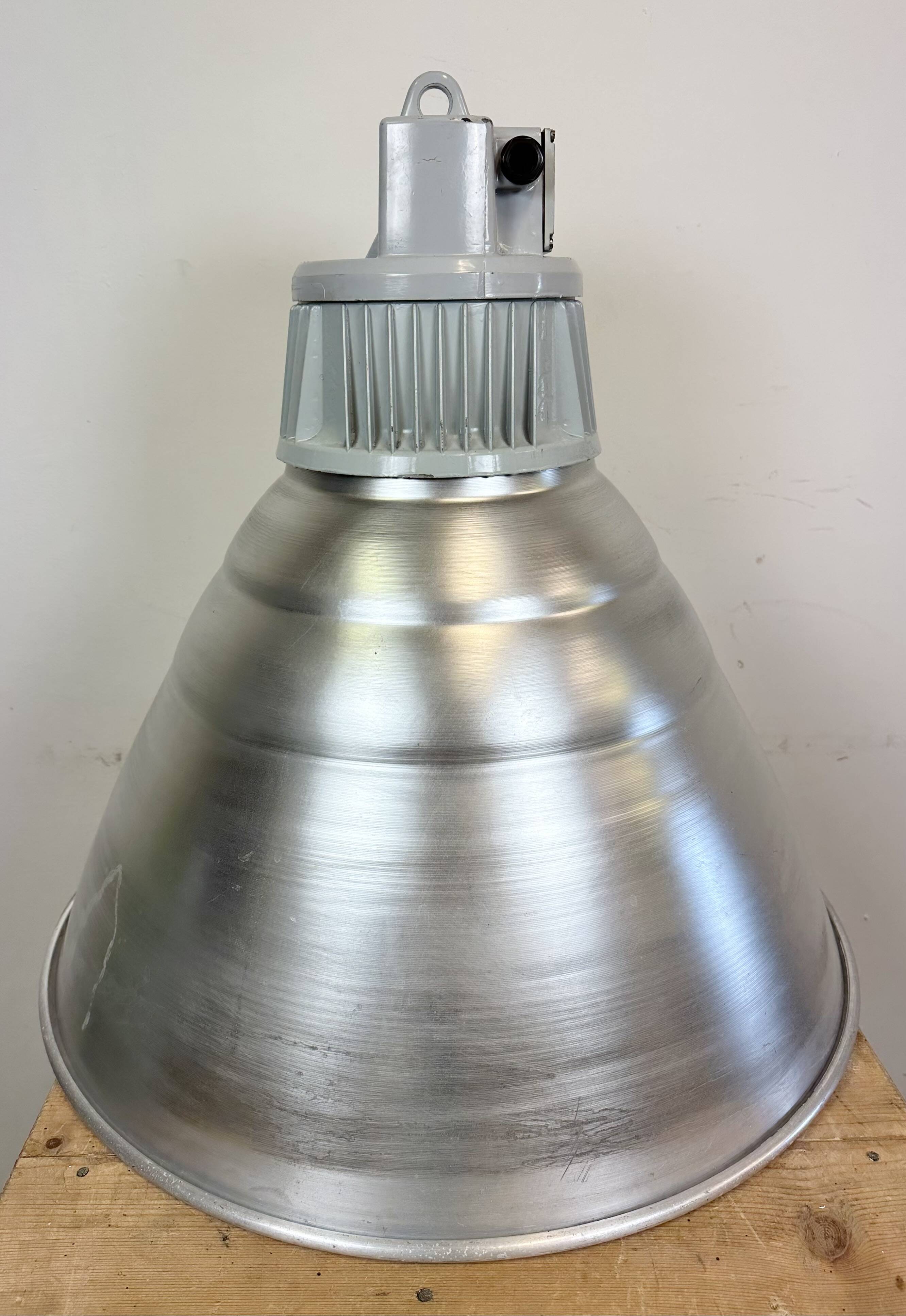 Large Industrial Aluminium Pendant Light from Elektrosvit, 1960s