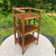 Bedside table, end table, vintage rattan shelf